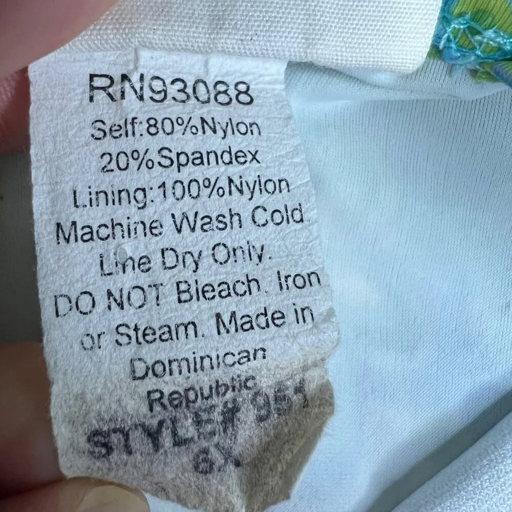 Frankie & Daisy 2 Piece Swimsuit Girls Size 6X Retro Floral‎ Ruffle Tankini